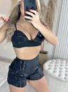 short courino com paetê