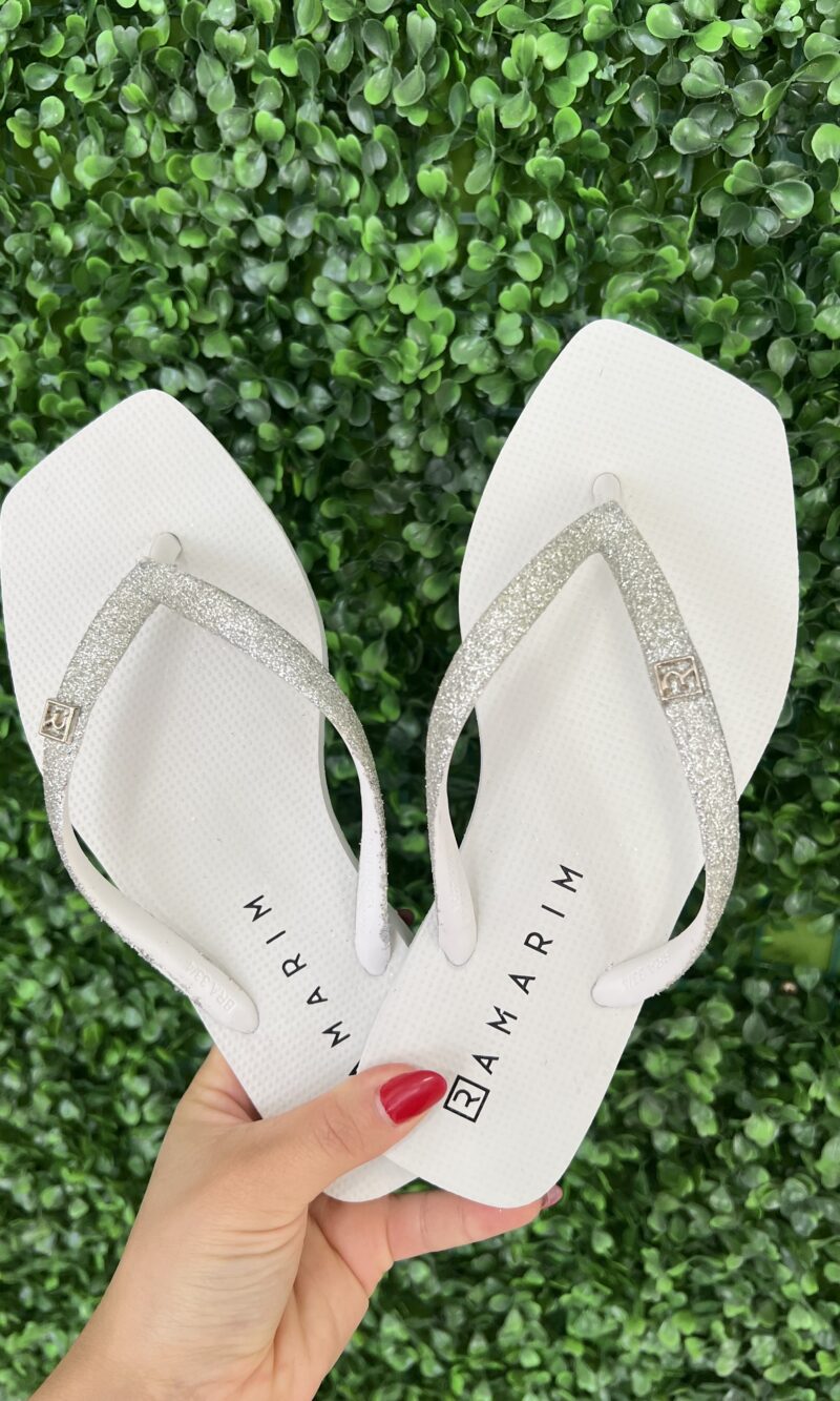 chinelo solarize glitter branco ramarim 231233 chinelo solarize glitter branco ramarim 231233