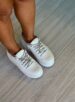 tênis via marte strass branco prata