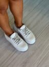 tênis via marte strass branco prata
