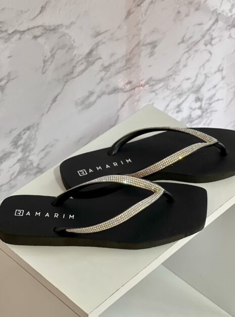 chinelo ramarim solarize glitter preto