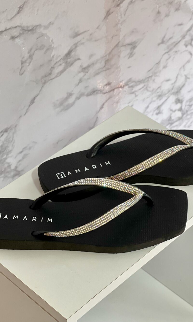 chinelo ramarim solarize glitter preto