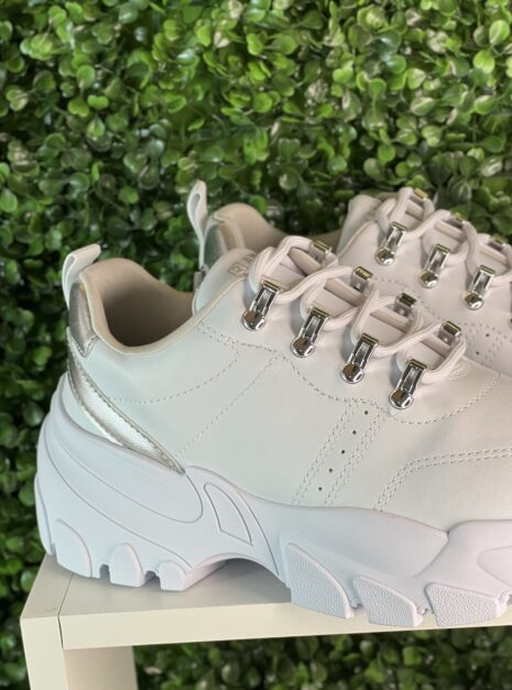 tênis ramarim chunky branco & prata