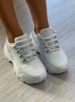 tênis ramarim chunky branco & prata