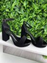 sandália nobuck verniz preto via marte 23 14605 01