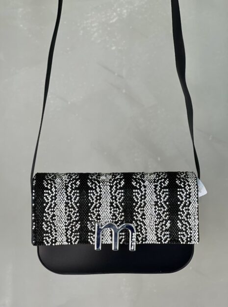 bolsa moleca strass preto