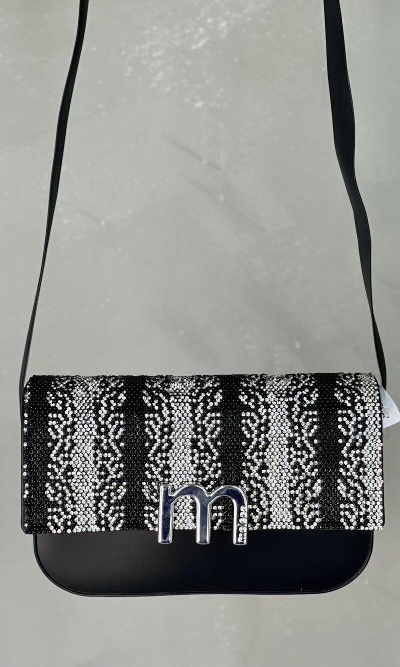 bolsa moleca strass preto