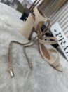 sandália creme amarração strass ramarim 2341202
