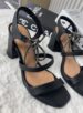 sandália preta amarração strass ramarim 2341202