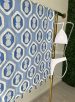 canga estampada abacaxi azul