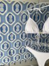 canga estampada abacaxi azul