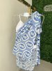 canga estampada abacaxi azul