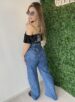 calça jeans wide leg imbé