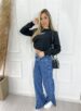 calça jeans wide leg imbé