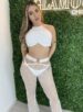calça arrastão paolla off white