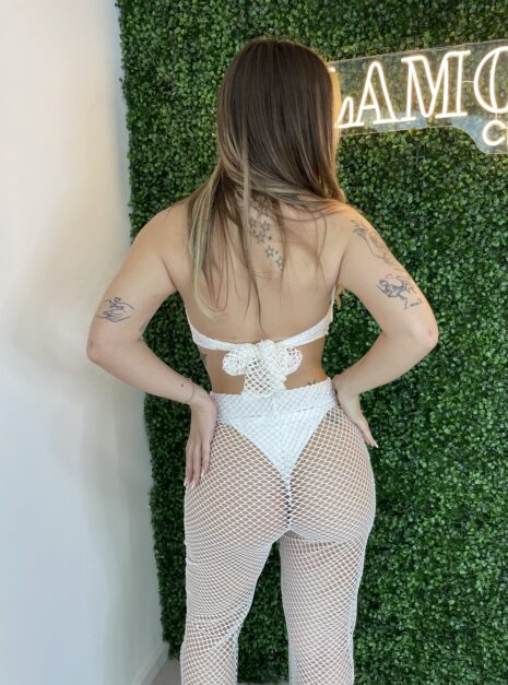 calça arrastão paolla off white