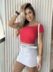 saia jeans branca dhalia