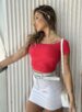 saia jeans branca dhalia
