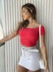 saia jeans branca dhalia