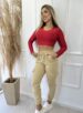calça moletom bege