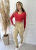 calça moletom bege