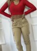 calça moletom bege