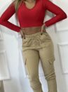 calça moletom bege