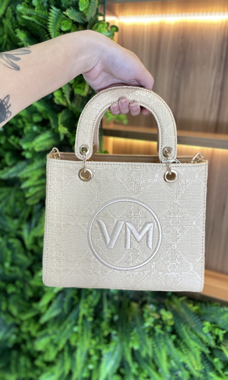 bolsa tote média palha bege claro via marte ref: b1 122 01