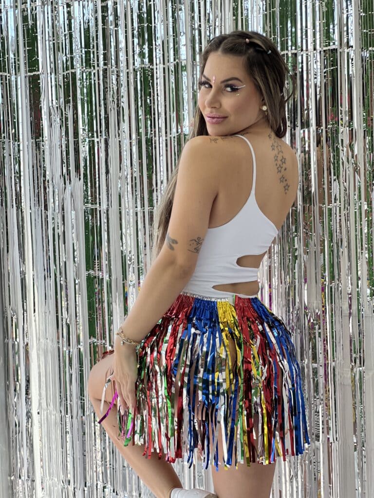 saia de fita cores variadas saia de fita cores variadas