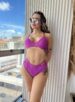 biquini hot pants recortes roxo