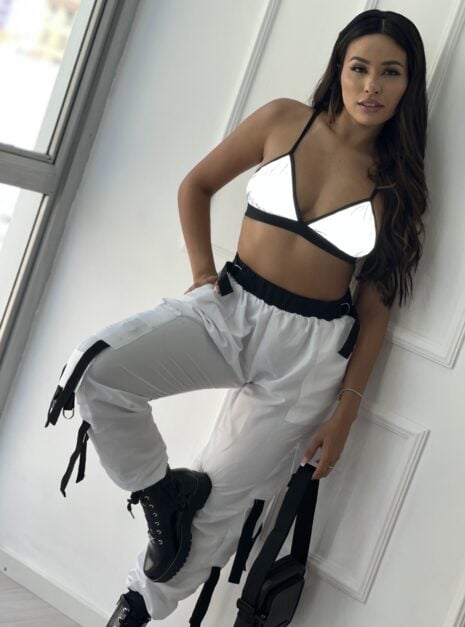 calça parachute rihana branco