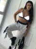 calça parachute rihana branco