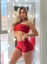 conjunto hot pants vermelho