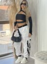 calça parachute rihana branco