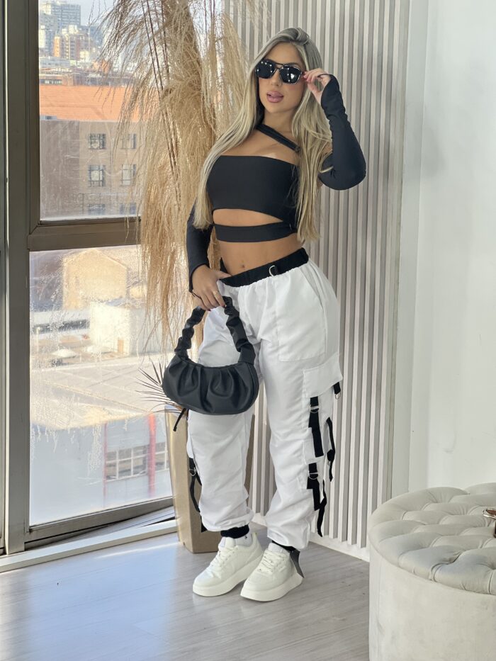 calça parachute rihana branco