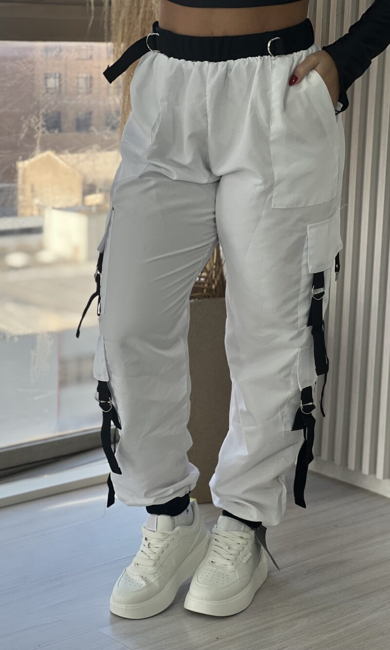 calça parachute rihana branco calça parachute rihana branco