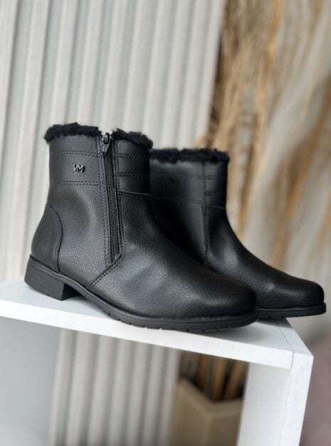 bota cano curto preto via marte 23 8301
