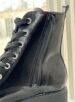 coturno verniz preto via marte 23 603 01