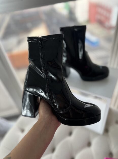 bota salto grosso preto verniz mississipi q8641