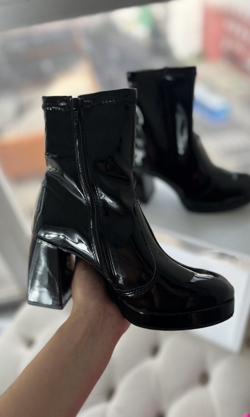 bota salto grosso preto verniz mississipi q8641