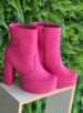 bota cano curto rosa ramarim 23 70101