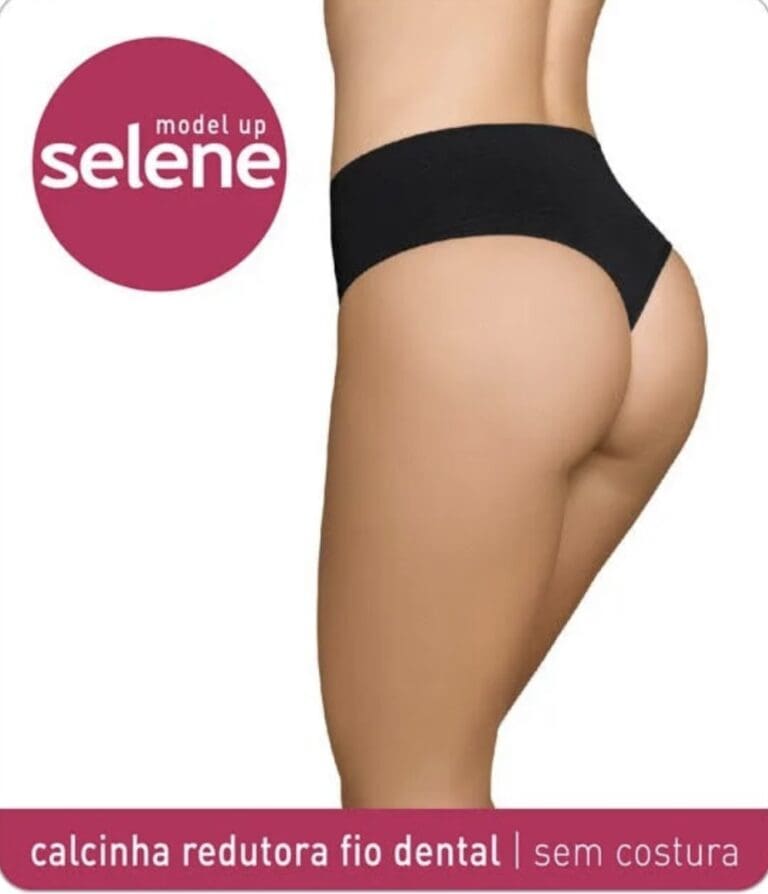 calcinha redutora fio sem costura selene preto