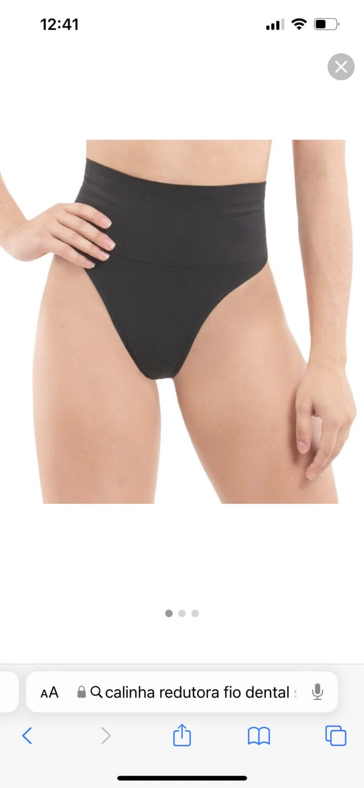 calcinha redutora fio sem costura selene preto calcinha redutora fio sem costura selene preto