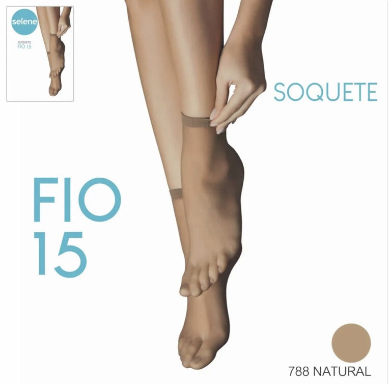 meia soquete fio 15 natural