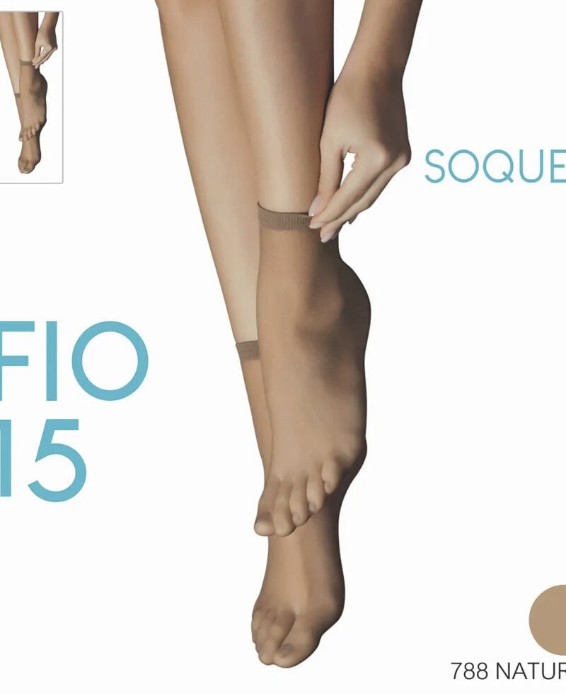 meia soquete fio 15 natural