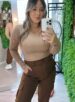 calça jogger alfaiataria bia marrom