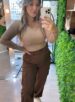 calça jogger alfaiataria bia marrom