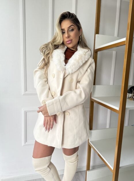 parka lã batida liz bege