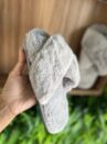 pantufa x 2 tiras cinza