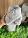 pantufa x 2 tiras cinza